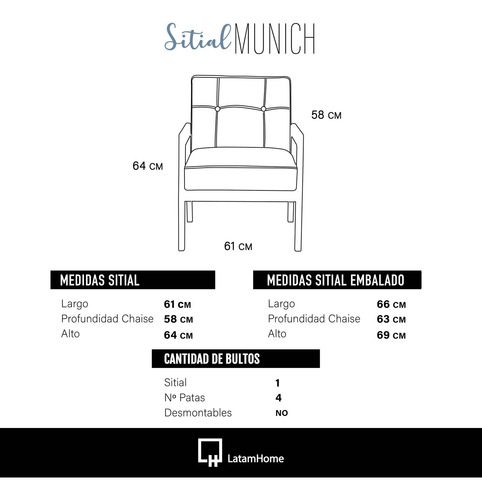 Sitial Munich Lino - Latam Home