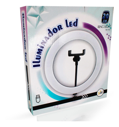 Ring Light Iluminador Camera Celular Portátil Tripé Led 20cm