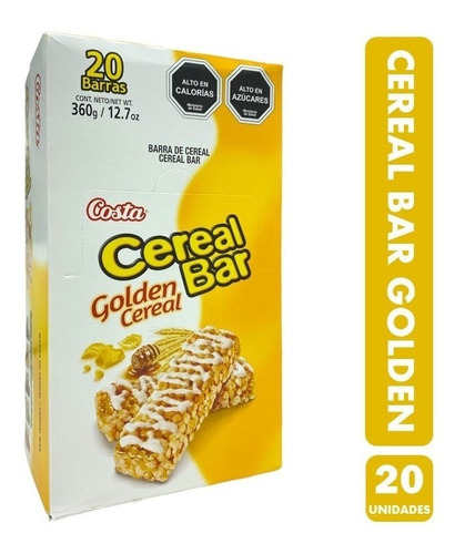 Cereal Bar Golden Miel Y Leche X 20 Unidades