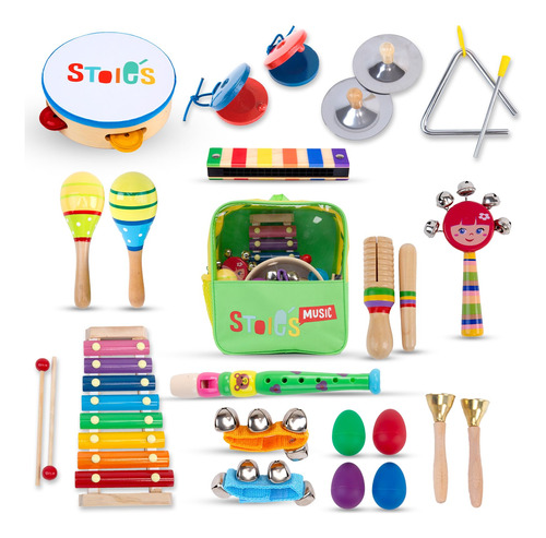 Stoie's Juego De Instrumentos Musicales Para Ninos, 24 Pieza