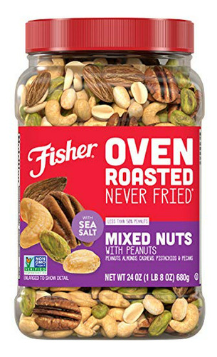 Fisher Snack-asada Horno Nunca Frito Y Nueces, 24 Oz, Cacahu