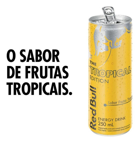 Energético Red Bull Energy Drink, Tropical, 250ml (24 Latas)