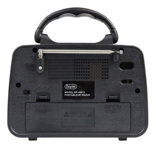 Imagen 6 de 10 de Bocina Portatil Radio Am Fm Usb Tf Aux Vintage Recargable