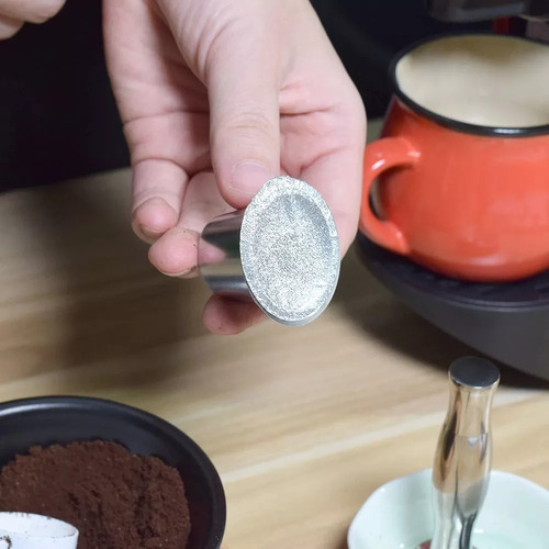200 Tapas De Aluminio Para Capsulas De Acero Tipo Nespresso