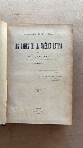 Los Paises De America Latina - Colmo, A.