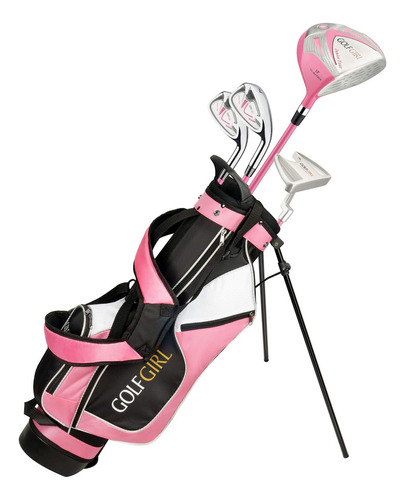 Golf Girl Junior Girls Juego V3 Palo Bolsa Color Rosa Mano