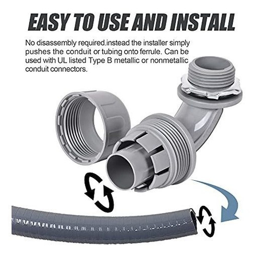 Conector Firmibang Liquid Tight De 1 Entrada, Eléctrico No M
