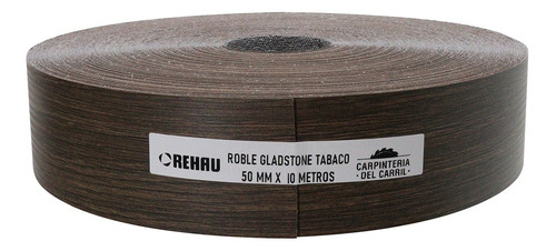 Tapacanto Rehau Roble Gladstone Tabaco 50mmx10m C/cola Egger