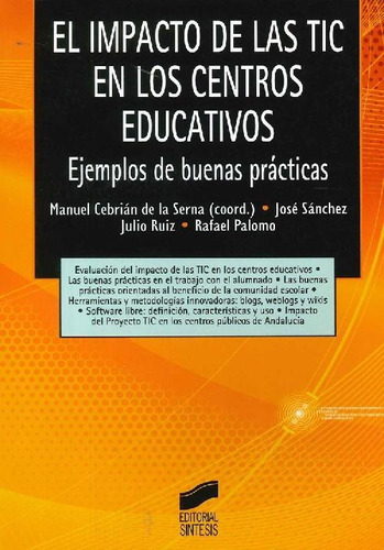 Libro El Impacto De Las Tic En Los Centros Educativos. Ejemp