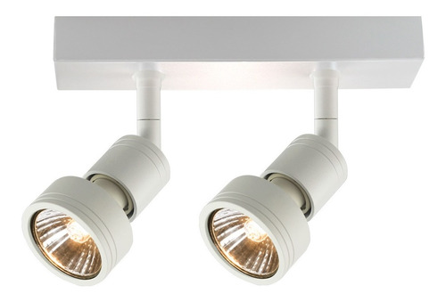 Luminaria Spot Doble Adosar Orientable Blanco - Unilux