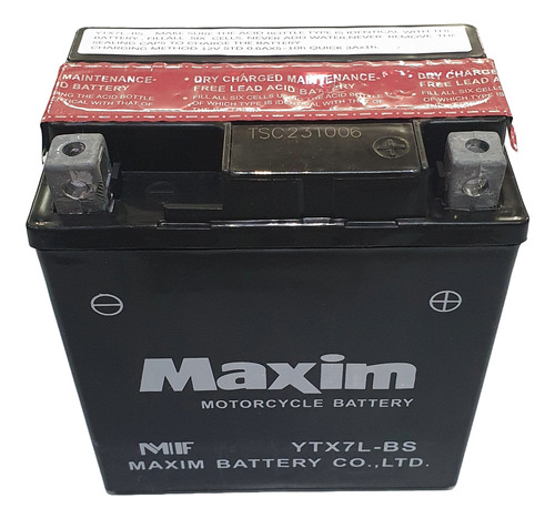 Bateria Maxim Para Moto Ytx7l-bs Tornado Cbx 250 Ram