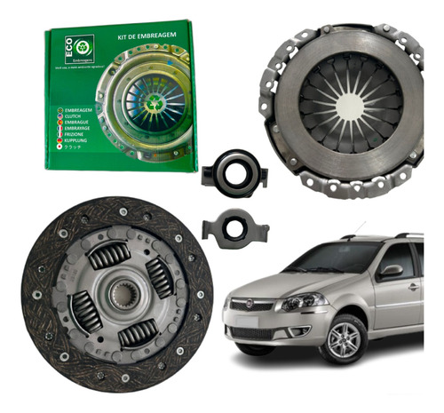 Kit Embreagem  Fiat Palio Weekend 1.3 8v Ano 2000 A 2005.