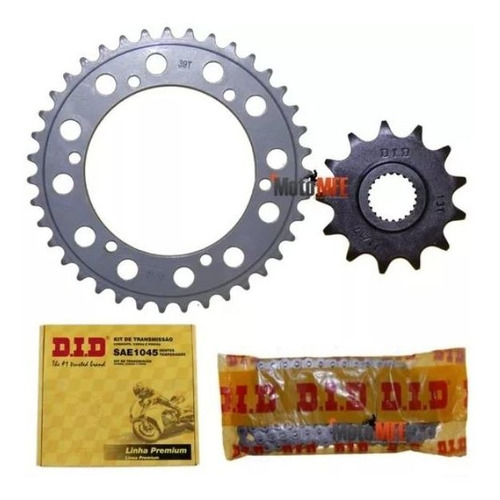 Imagem 1 de 8 de Kit Relação Did Yamaha Lander Com Retentor Aço 1045