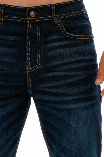 Jeans Violent Denim Corte Recto Azul Intenso