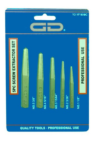 Set 5 Extractores De Tornillos Cuadrado - Gd Tools