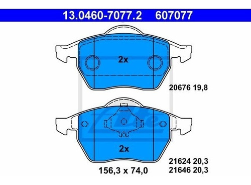 Balatas Delanteras Audi A4 1.8 T 2000 Avant (8d5) 148hp Ate