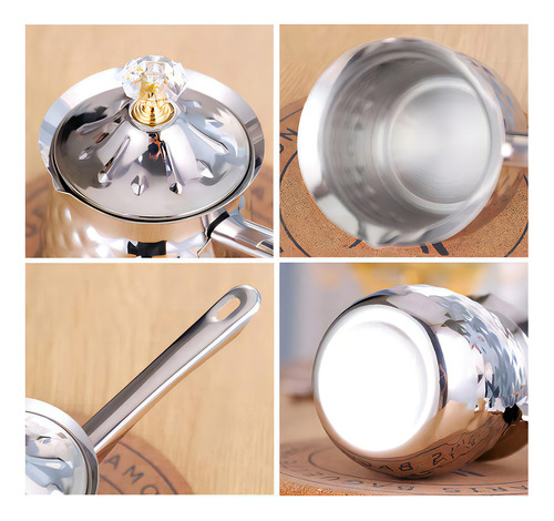 Cafetera Turca, Jarra Para Derretir , Cafetera Para , Bar, Color Silver 600ml As Described