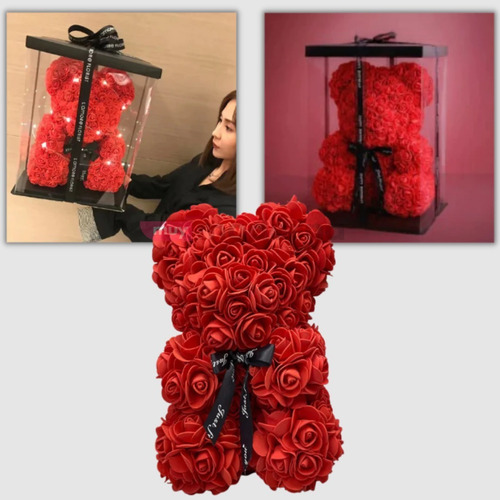 Imagen 4 de 8 de Oso De Rosas Osito Rose Teddy En Caja De Presentación Muymo®