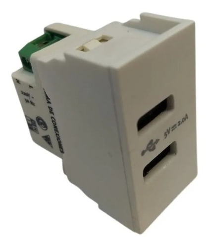 Modulo Cargador Usb Doble Toma Celular Pared Richi Quantum