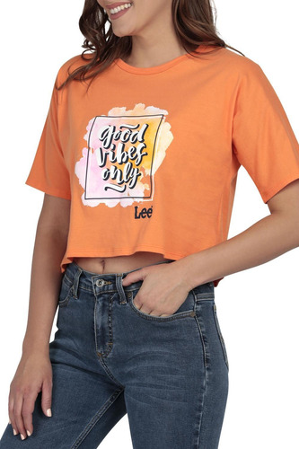 Imagen 5 de 5 de Playera Lee Mujer Manga Corta 29m2