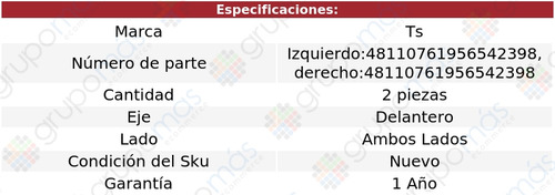 Par Bases Amortiguador Delanteras Ts Journey 2009 A 2020