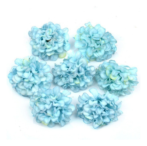 Fc 50pcs/lot Cabeza Hortensia Seda Artificial Barata