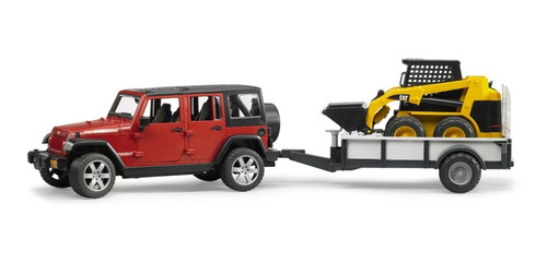 Jeep Wrangler Rubicon Con Minicargadora Cat-1:16 Bruder 2925