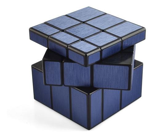 Cubo Rubik Qiyi 3x3 Mirror Azul Magic Cube Wiredrawing