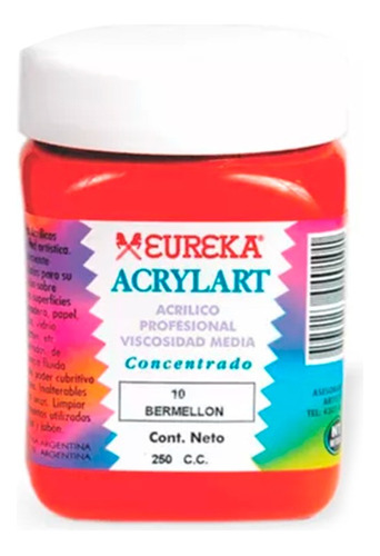 Acrilico Eureka Profesional 250ml X 24 Colores Comunes