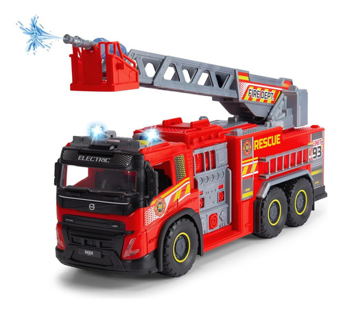 Dickie Toys Camion De Bomberos Gigante Luz Sonido Agua 54cms Color Rojo