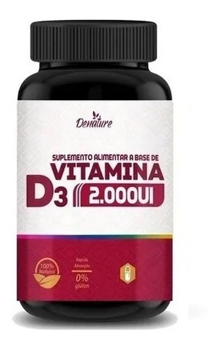 Suplemento Em Cápsulas Denature Encapsulados Vitamina D3 Natural Sabor Em Pote De 200g 100 Un