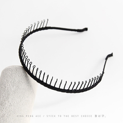 Diadema De Pelo Largo De Metal Con Peine De 7 Piezas