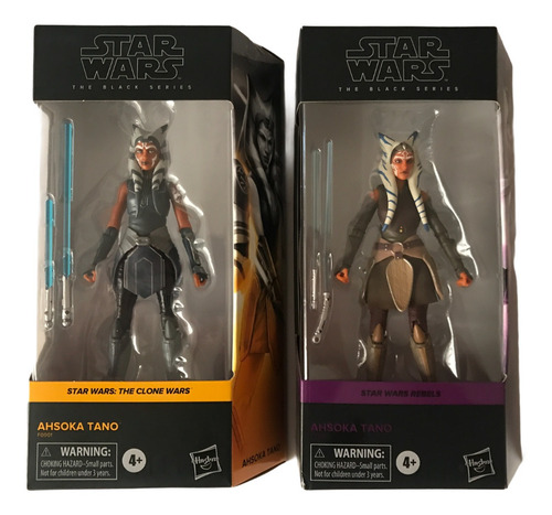 Lote De 2 Figuras Ahsoka Tano Black Series Rebels Clone Wars (Usado)