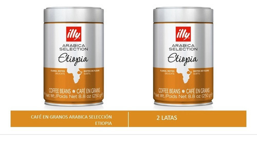Illy Cafe Grano Arabica Selection Etiopia 250g Pack De 2 Pz