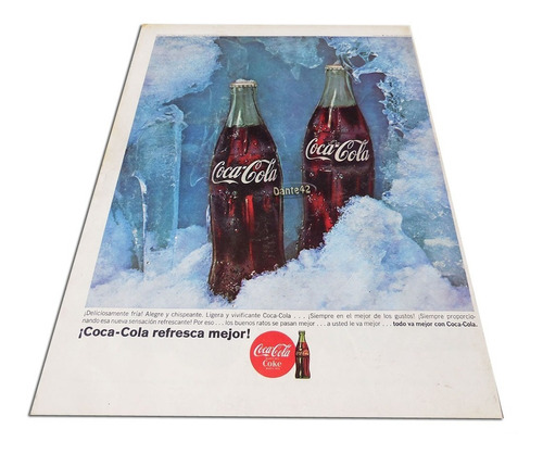 Dante42 Publicidad Antigua Retro Gaseosa Coca Cola 1964