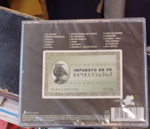 Babasonicos Impuesto De Fe Cd Estándar