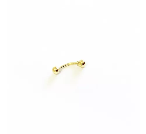 Piercing de Sobrancelha em Ouro Branco 18k Curvado Bola em Promoção na  Americanas