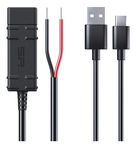 Cable Celular Para Motos Con Cargador Usb-c 12v Sp Connect Color Negro