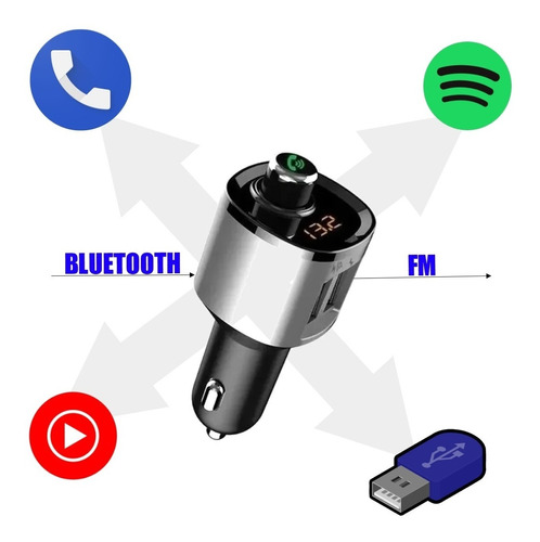 Adaptador Bluetooth Mp3 Fm Transmissor Mãos Livres Bluetooth