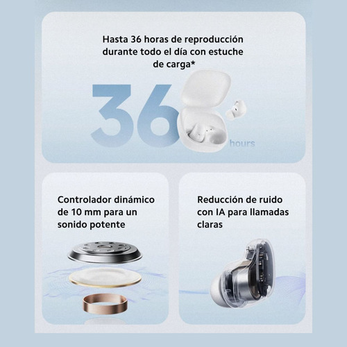 Audifono Xiaomi Redmi Buds 6 Play Blanco Bluetooth 5.4 36h