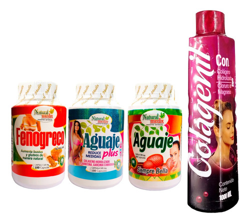 Fenogreco + Aguaje Plus + Aguaje Siempre Bella + Colagenit 
