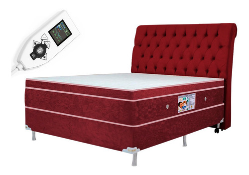 Colchão Magnético Casal Bio Massageador + Cama Box Cabeceira