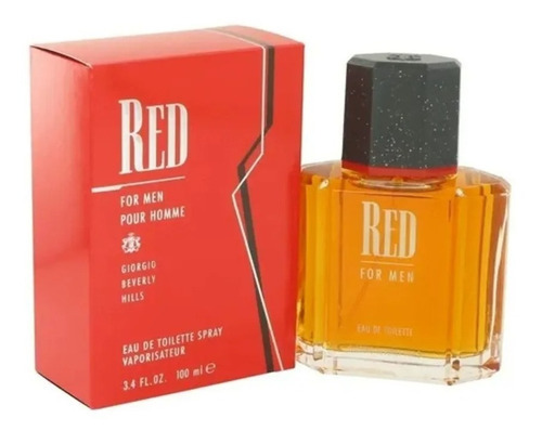 Perfume rojo para hombre Giorgio Beverly Hills, 100 ml, Edt