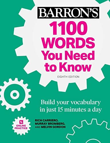 1100 Words You Need To Know + Online Practice: Build Your Vocabulary In Just 15 Minutes A Day!, De Carriero, Rich. Editorial Barrons Educational Series, Tapa Blanda En Inglés