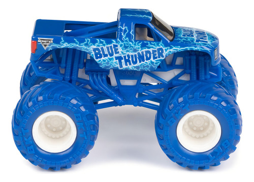 Monster Jam em escala Spin Master Blue Thunder Vs Full Charge 1:64 cor rosa