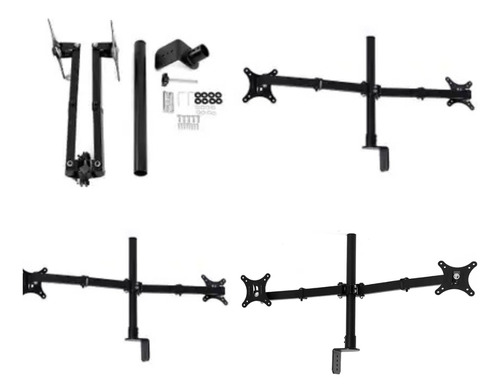 Soporte Brazo Doble Para 2 Monitores 17-27 - Rotación De 360