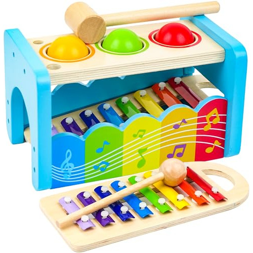 Banco De Golpes Con Xylophone De Diapositivas - 4 En Jfjpz