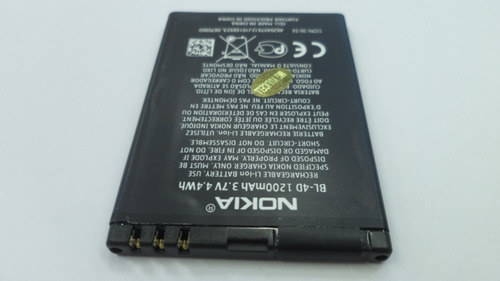 Imagen 5 de 7 de Bateria Original Nokia Bl-4d 3.7v 1200mah (2014) Oz4563