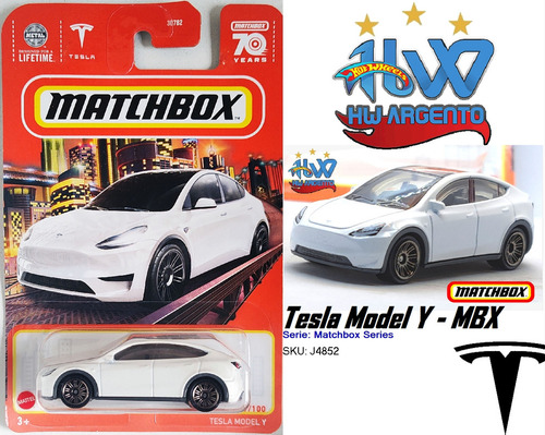 Matchbox Hwargento Tesla Model Y - Mbx J4852