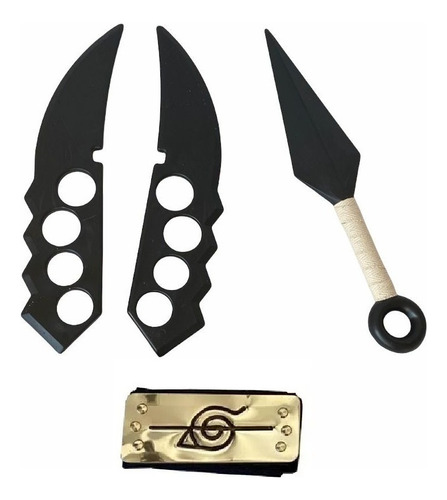 Set Naruto Itachi 1 Kunai Cuchi X2 Y Bandana Renegado Metal